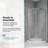 Breeze 40 in. L x 40 in. W x 77 in. H Round Corner Shower Kit in Chrome with Frosted Glass Sliding Door and Shower Base Pan (Walls not Included)