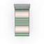 Ambesonne Geometric Fitted Sheet Abstract Wave Pattern Art TwinXL Size Dried Rose and Jade Green-106731713