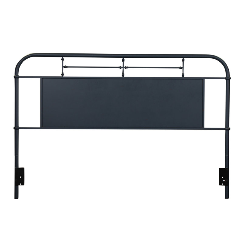 Edmund Open-Frame Metal Headboard, Navy, Twin