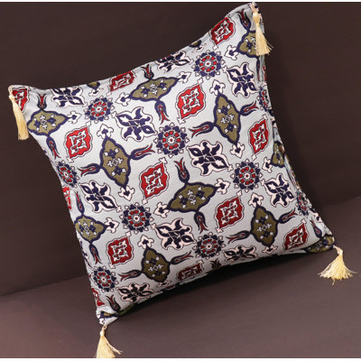 Southwestern Pillows Tassels Chenille Reversible Throw Pillow