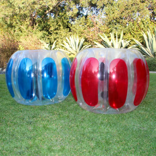 Banzai Bump N Bounce Plastic Body Bumpers in Red & Blue, 2 Bumpers, Kids  Toy, 4+