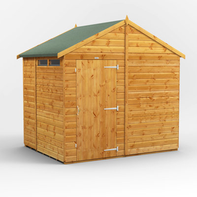 Powersheds 6 x 8ft Timber Tongue & Groove Security Apex Garden Shed
