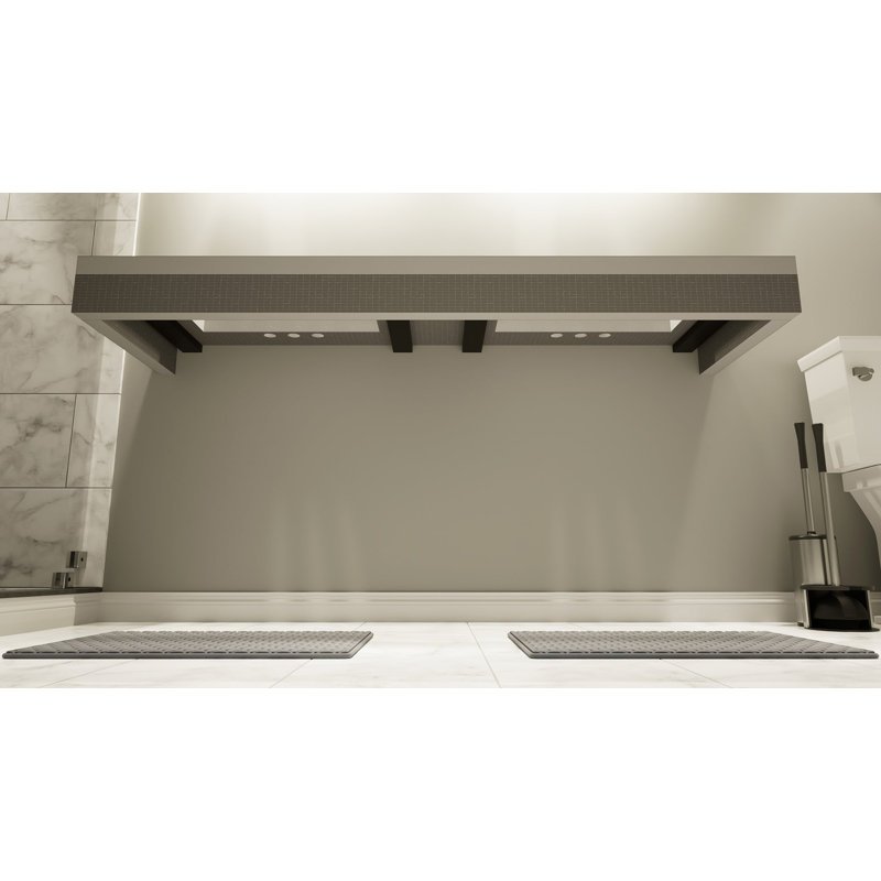 36" Gray Concrete Floating Bathroom Vanity Kit