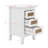 Wooden Nightstands Set Of 2 With Rattan-Woven Surfaces And Three Drawers