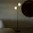 Sphere 65 in. Modern LED Energy-Efficient Floor Lamp in Brass Finish with 2 Glass Globe Shades