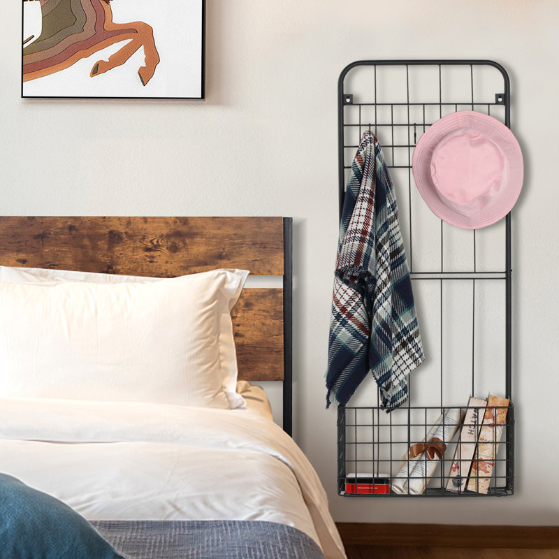 Rangement mural avec paniers Oakhur, Noir