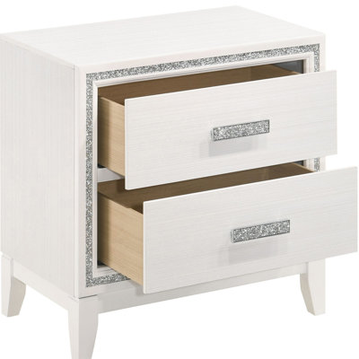 2 Table de chevet blanche pour chambre à coucher - Rangement moderne et sécuritaire avec style spacieux