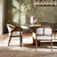 Chaise de salle à manger avec accoudoirs à dossier rembourré H 19,3 po Aliha-1783635926-1783635928