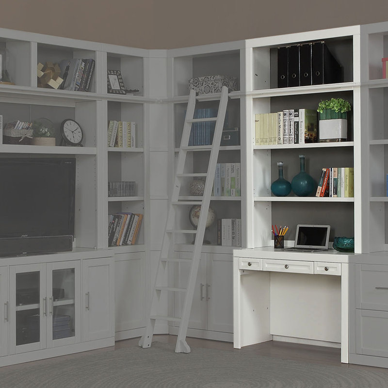 Drake 2 Piece Solid Wood Writing Desk Office Set with Hutch