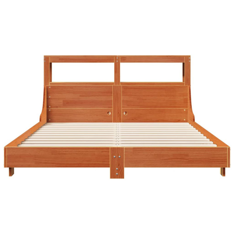 Columbus Bed, 160 x 200cm, Wax brown