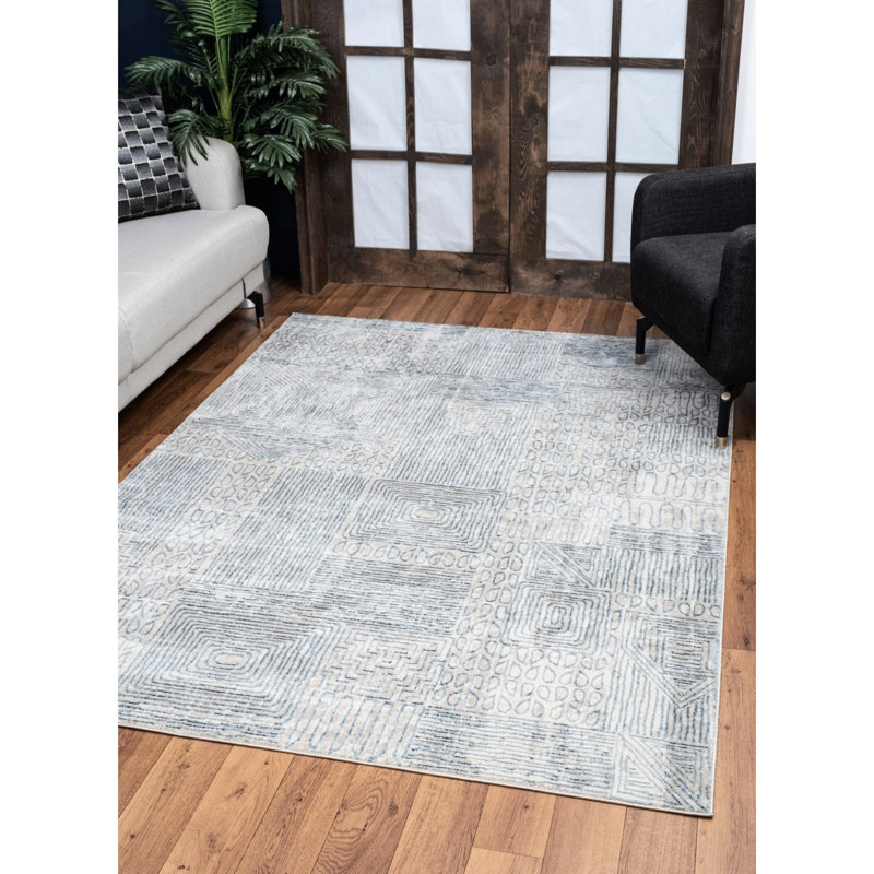 2x3 Ft Blue Area Rug - Elegance Pattern, , Stain Home Decor 2 Ft. X 3 Finish, Carpet Pad, Rectangle 3'1" x 2'1"
