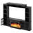 Farmhouse 97"W Wall Unit Entertainment Center TV Stand With 3-Sided Fireplace For Tvs Up To 70", Black-2049761466