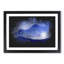 Purple & Blue Mountain Tops Paint Splash - Picture Frame Graphic Art-56866941-56866942