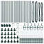 Vidaxl Fence Post 26 Pcs Silver Steel-116846516