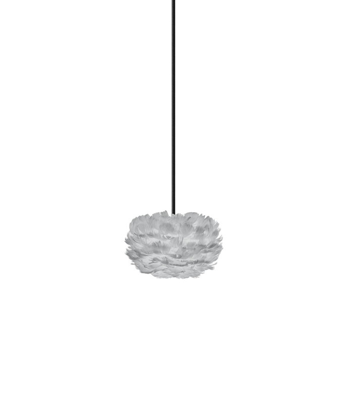 Luminaire suspendu sphérique unique à 1 lumière Eos, H 7,9 po x l 13,8 po x P 13,8 po, blanc, gris