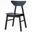 Ensemble de chaises d'appoint de salle à manger 4 pièces Frey, dossier bas, noir scandinave