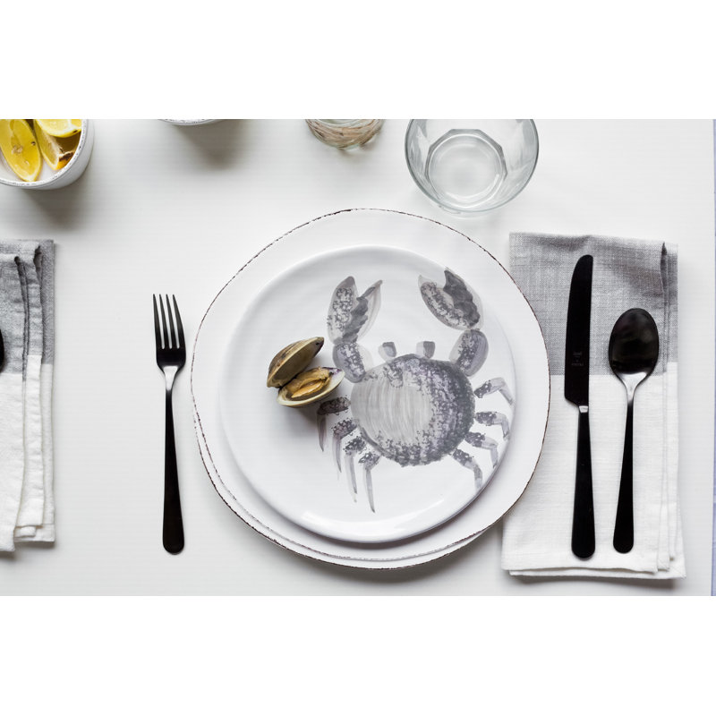 Lastra Handmade Stoneware Appetizer Plate, White