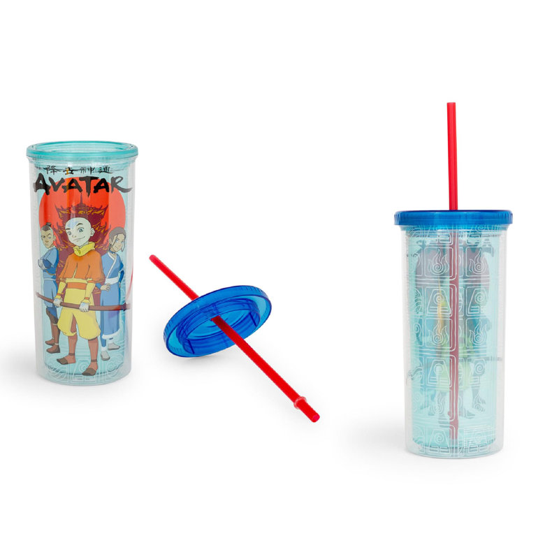 The Last Airbender Trio 20 oz. Verre de voyage avec paille