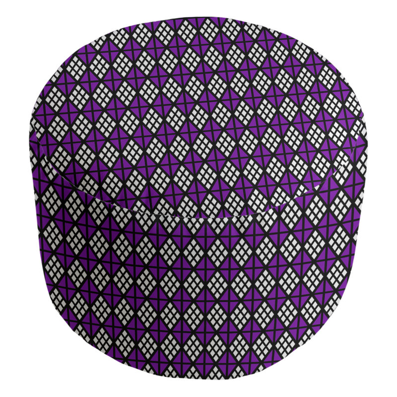 Repose-pieds Avicia, Noir / confiture mauve