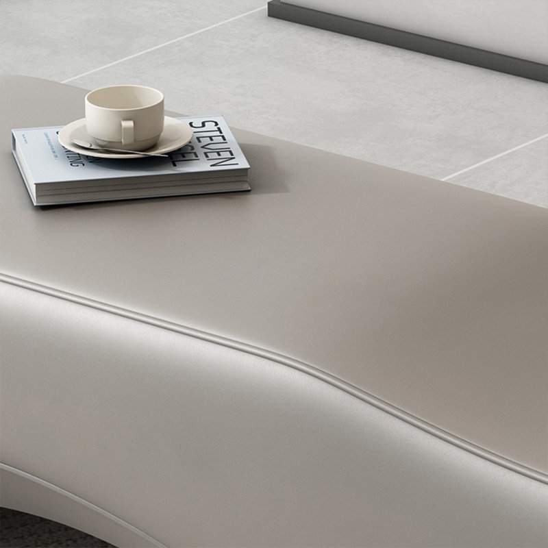 Banc rembourré Jacqueleen, H 17,71 po x l 47,24 po x P 19,68 po, Gris