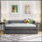 Upholstered Daybed With Two Drawers, Wood Slat Support, Beige, Full Size-325684914