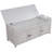 Storage Bench With 3 Shutter-Shaped Doors, Shoe Bench With Removable Cushion And Hidden Storage Space (Gray Wash)-1806912131