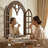 Vintage Arched Window Wall Mirror With Openable Shutters, Decorative Accent Mirror For Home-124569825-124569826