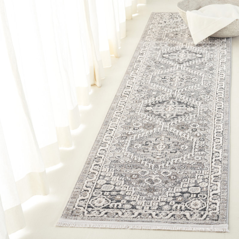 Tapis oriental en polyester 1274 Clover, Tapis de couloir 2 pi x 8 pi