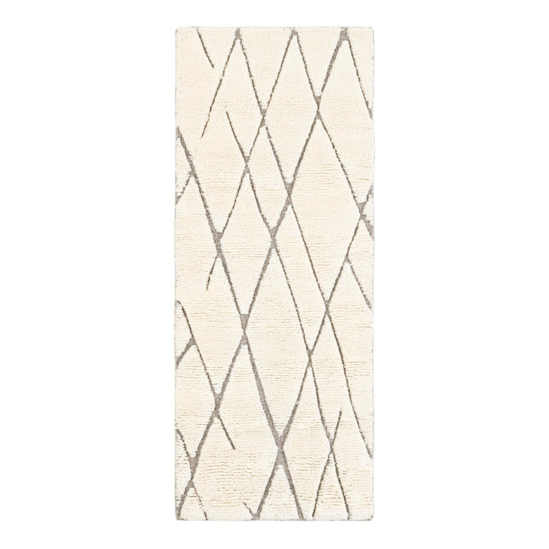 Tureka Hand-Knotted Wool Geometric Area Rug , Runner 2' x 5'1"