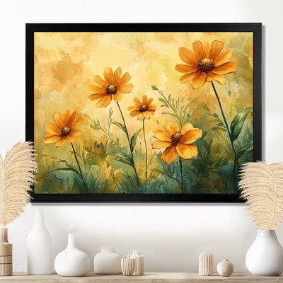 Jaavon Summer Zinnias Sunlit Petals III - Zinnias, art mural de salon