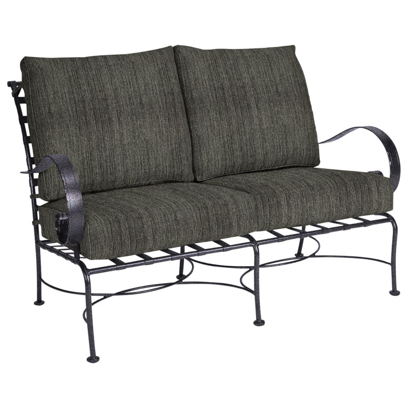 Classico Outdoor 2 - Seat Loveseat, Graphite, Flagship Stone Sunbrella®