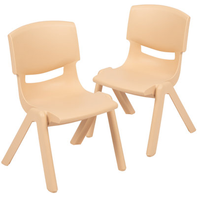 Chaise d'école en plastique empilable avec siège en H 12 po