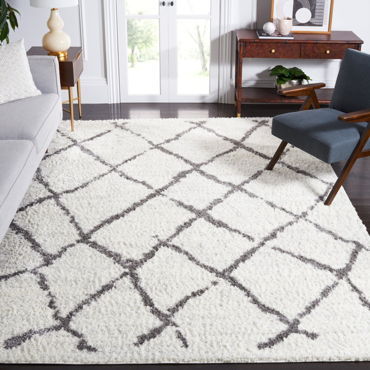 Zettie Berber Shag Performance Geometric Rug