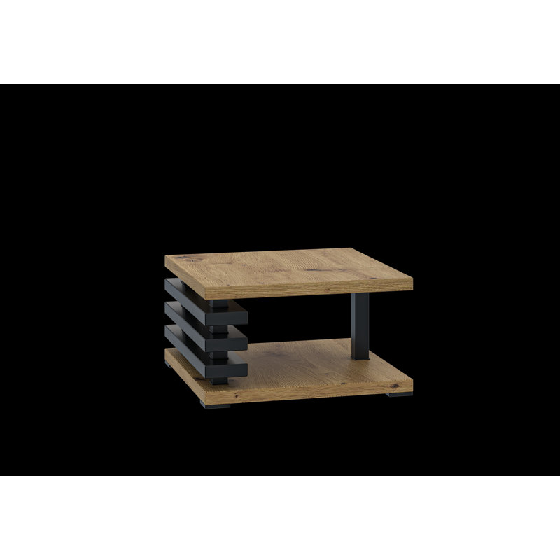 Floor Shelf Coffee Table, Wood/Black