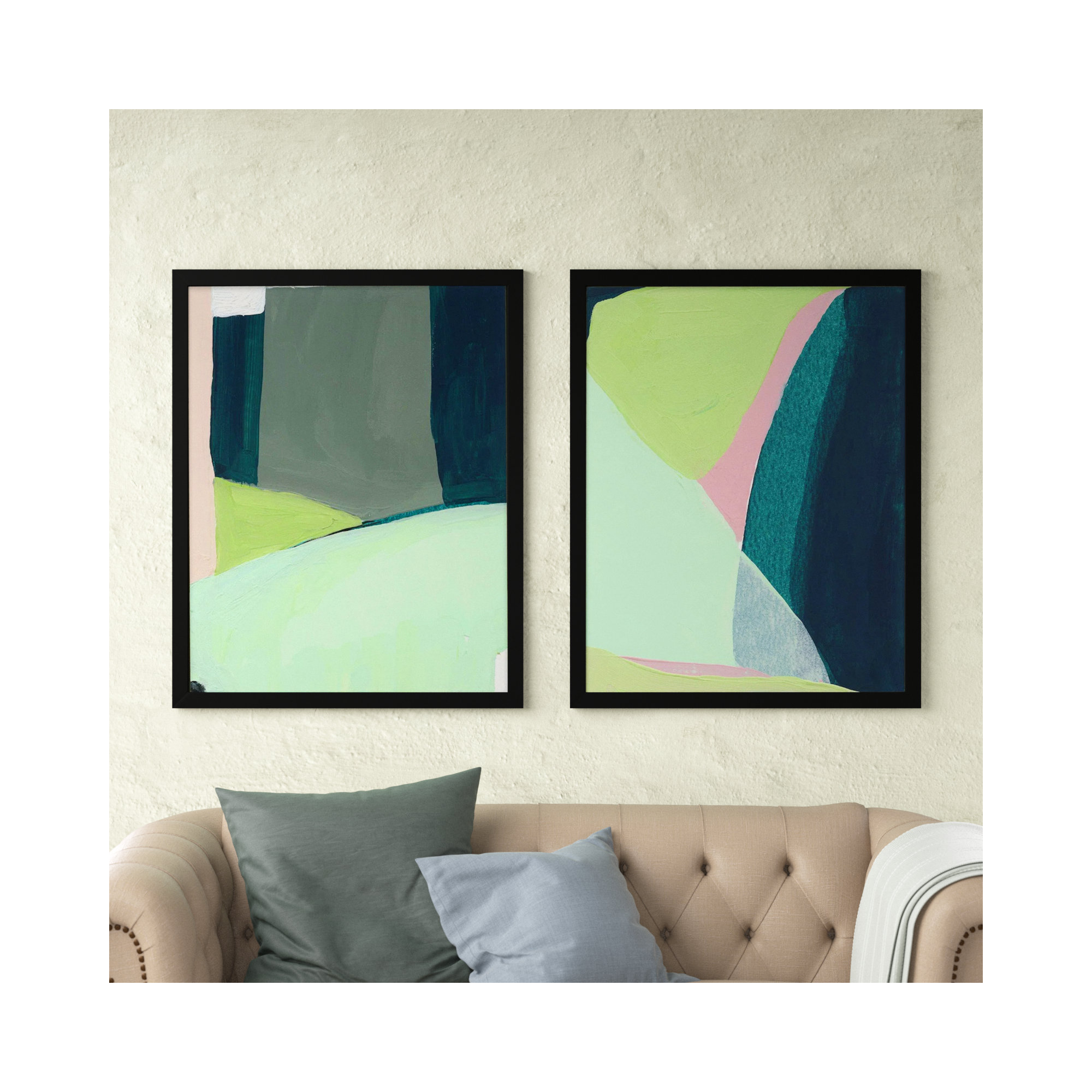 Into The Hills by Andrea Stokes, 30" W x 38" H, Black Framed