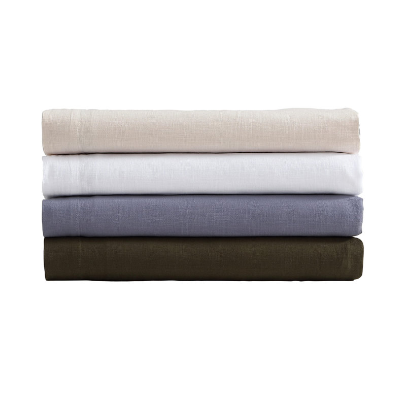 Calvin Klein Soho Cotton Sheet Set, King Sheet Set with 2 Pillowcases, White