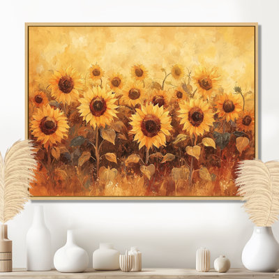 Sunflowers Brown Harvest Glow II - Sunflowers Wall Art