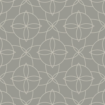 Court Rosette - papier peint noyer