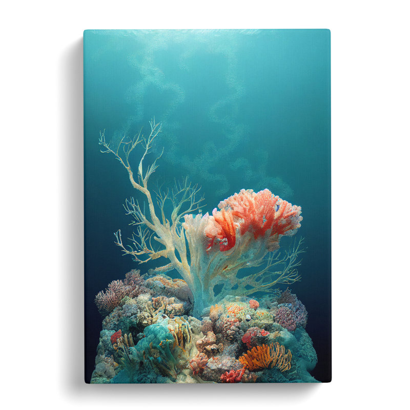 Astonishing Coral Reef - Wrapped Canvas, 76cm H x 50cm W x 3cm D