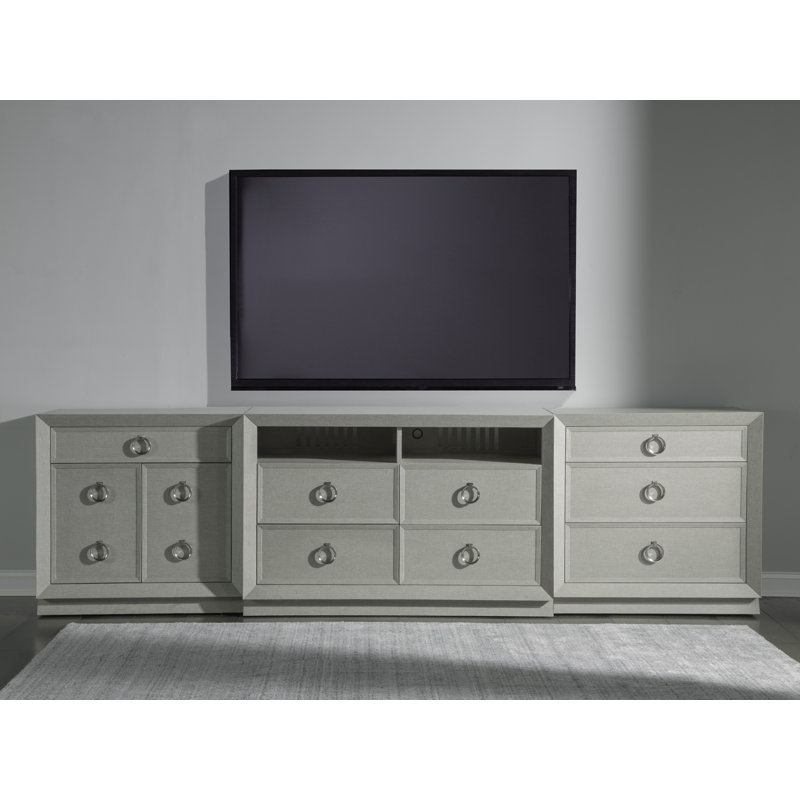 Signature Designs Zeitgeist White Media Console, Linen