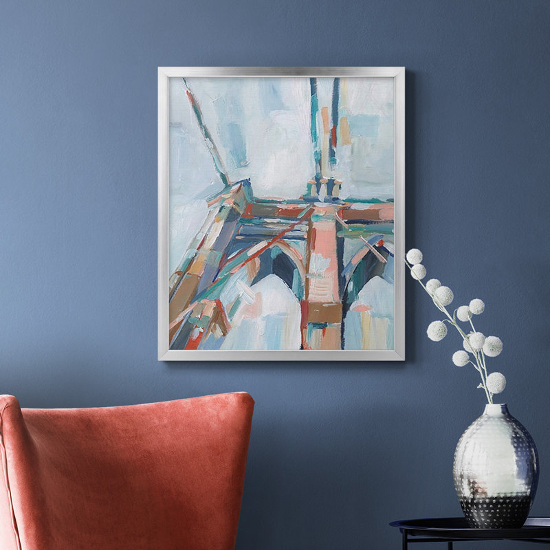 Toile encadrée de qualité supérieure «Big City Colors I» - prête à être accrochée, Argent, H 24 po x l 20 po