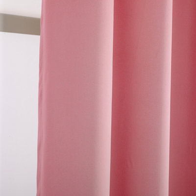 Ranheid Polyester Blackout Grommet / Eyelet Curtain Pair