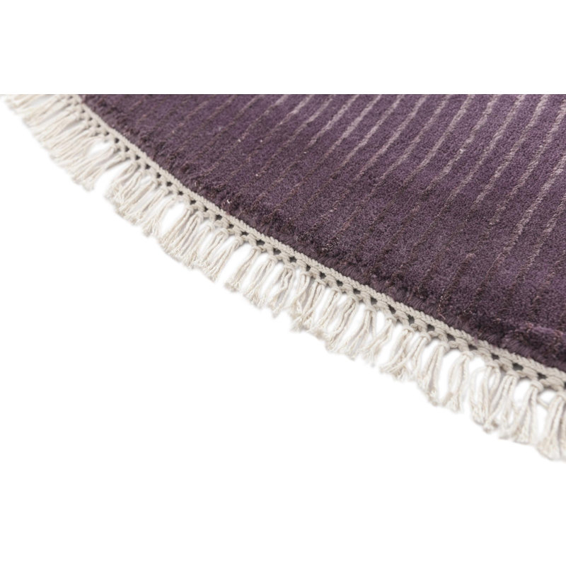 Tapis rond rond mauve Indira