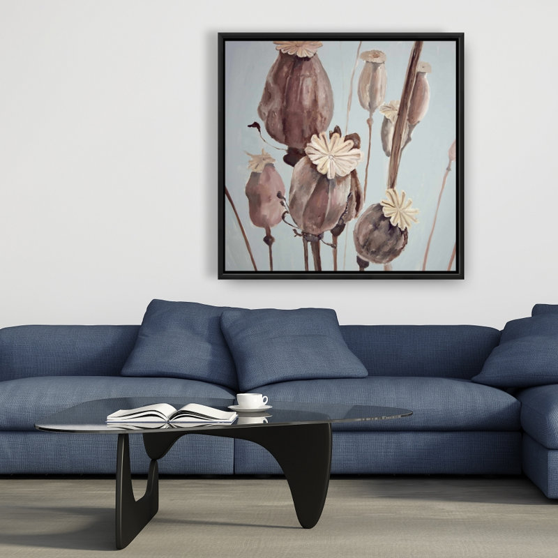 "Fleurs de coquelicots sépia" sur toile