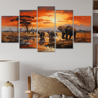Ensemble d'éléphants «Elephant Wandering Giants II»