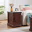 Table de bout Farmhouse Table de bout rectangulaire Farmhouse avec porte de grange et tablette de rangement réglable, table d'appoint rustique pour salon-1282730937