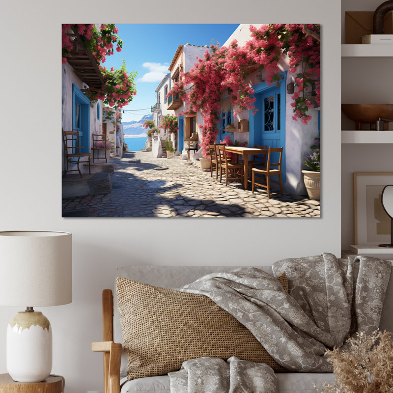 Grèce, Grèce, île grecque, art mural, Toile tendue, H 24 po x l 32 po x P 1 po