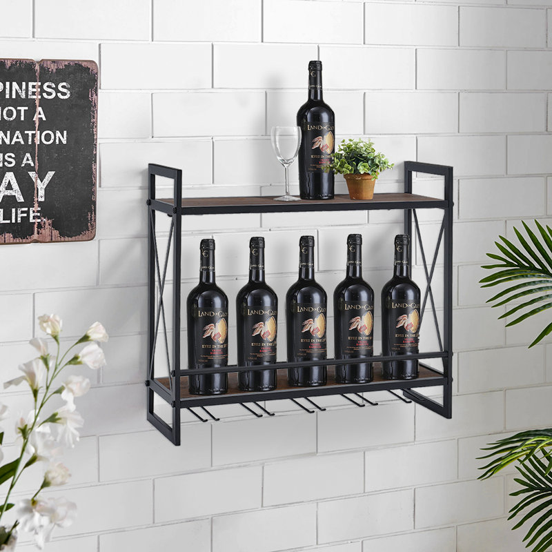 Corsa Metal Frame Wine Rack in Black