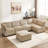 Sectional Sofa U Shaped Modular Couch With Reversible Chaise Modular Sofa Sectional Couch,6- Seat Convertible Sofa,Fit For Living Room-754324907