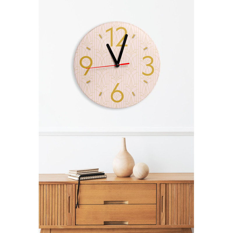 Stylish Decorative Wall Clock, 14.2 x 14.2 x 0.4 inches | 100% MDF, Thickness: 0.2 inches | Lightweight at 1.0 lbs | Perfect for Home & Office Decor, Modern Design with Elegant Finish